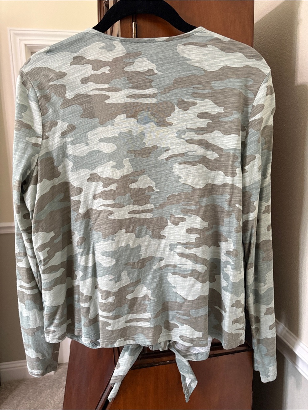 Belle Kim Gravel 3 Piece Maxi Dress Open Jacket Tank Light Camo BOHO Beach - Picture 14 of 16